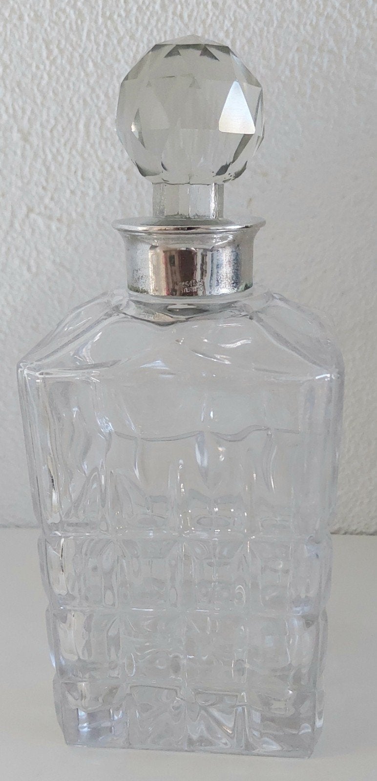 Kristallen Whiskykaraf met Sterling Zilveren 925 Hals, Ophalen of Verzenden