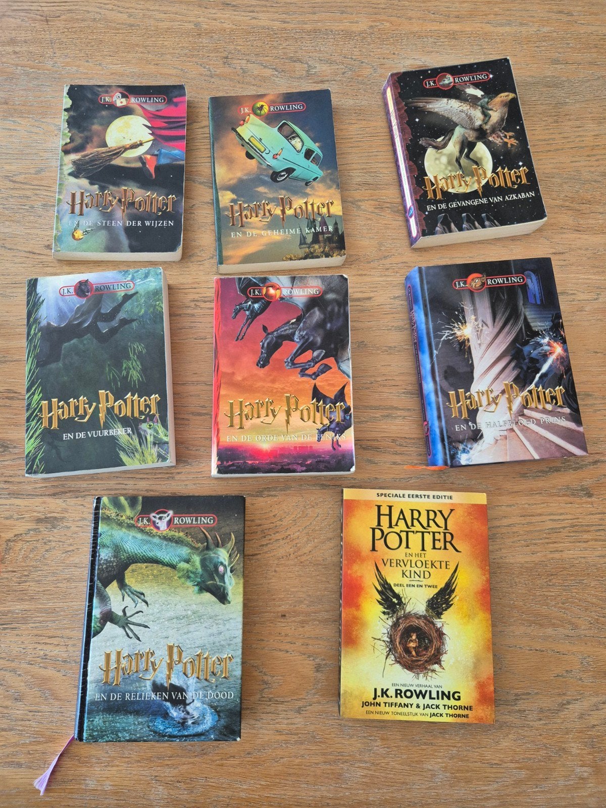 Complete Harry Potter Boekenserie (8 boeken), Ophalen of Verzenden, Gelezen, J.K. Rowling