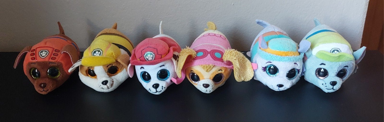 Paw Patrol, Ty Beanie knuffels, set van 6, Ophalen, Hond, Zo goed als nieuw, Meerkleurig