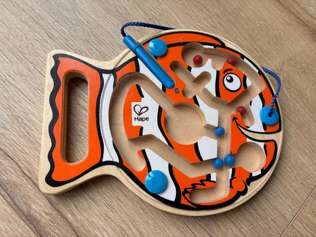 Hape Houten magneet balletjes doolhof vis, Ophalen, Zo goed als nieuw, Overige typen