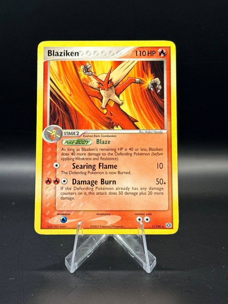 Blaziken	1/106	Engels	EX | Pokemon, Ophalen of Verzenden, Zo goed als nieuw, Losse kaart