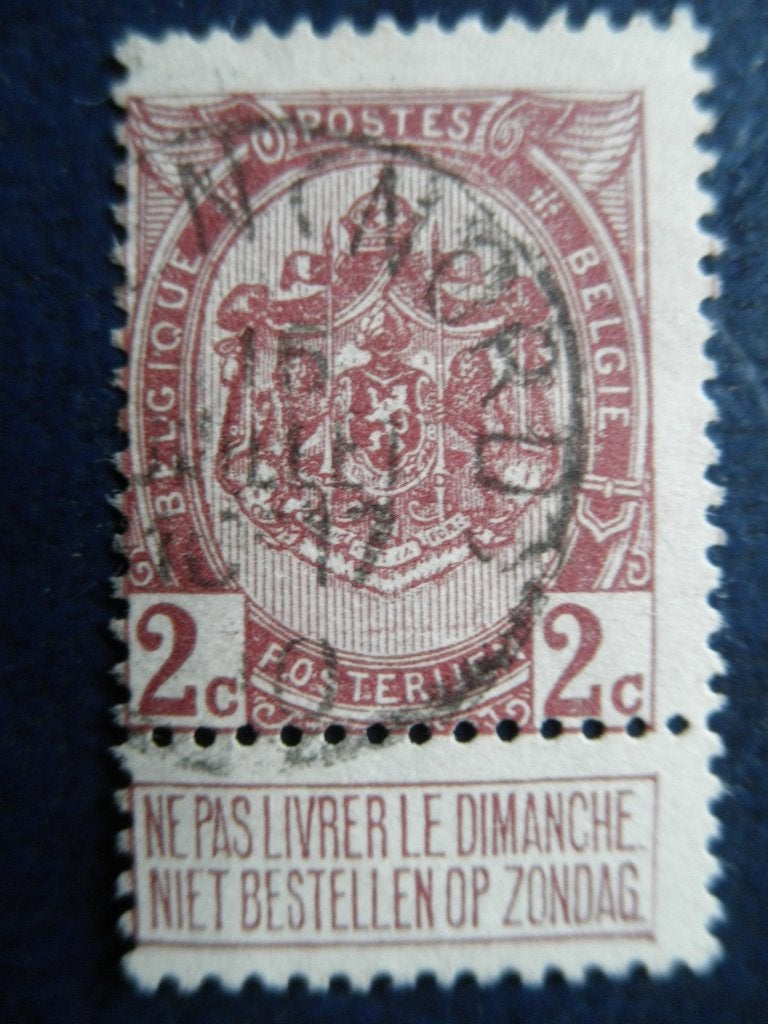 Postzegels België 1907 wapenschilden nr 79 - cat.w. 7,50., Ophalen of Verzenden, Gestempeld