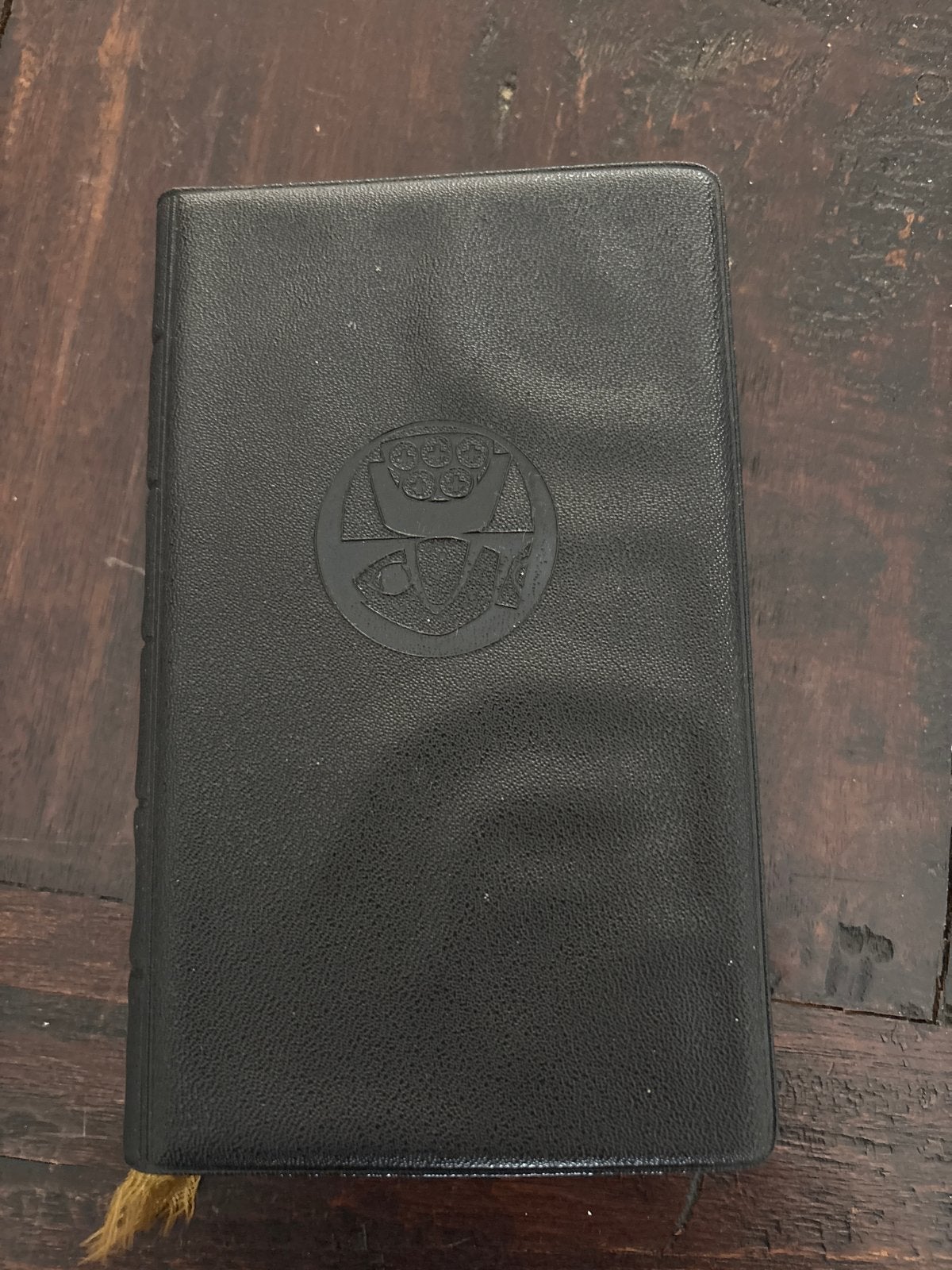 Antiek Dagmissaal - Zwart Lederen Katholiek Gebedenboek, Ophalen of Verzenden
