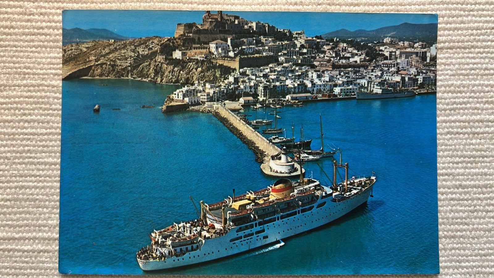 IBIZA  Spanje Balearen haven Spaanse  veerboot, Ophalen of Verzenden, Zo goed als nieuw, Kaart, Foto of Prent