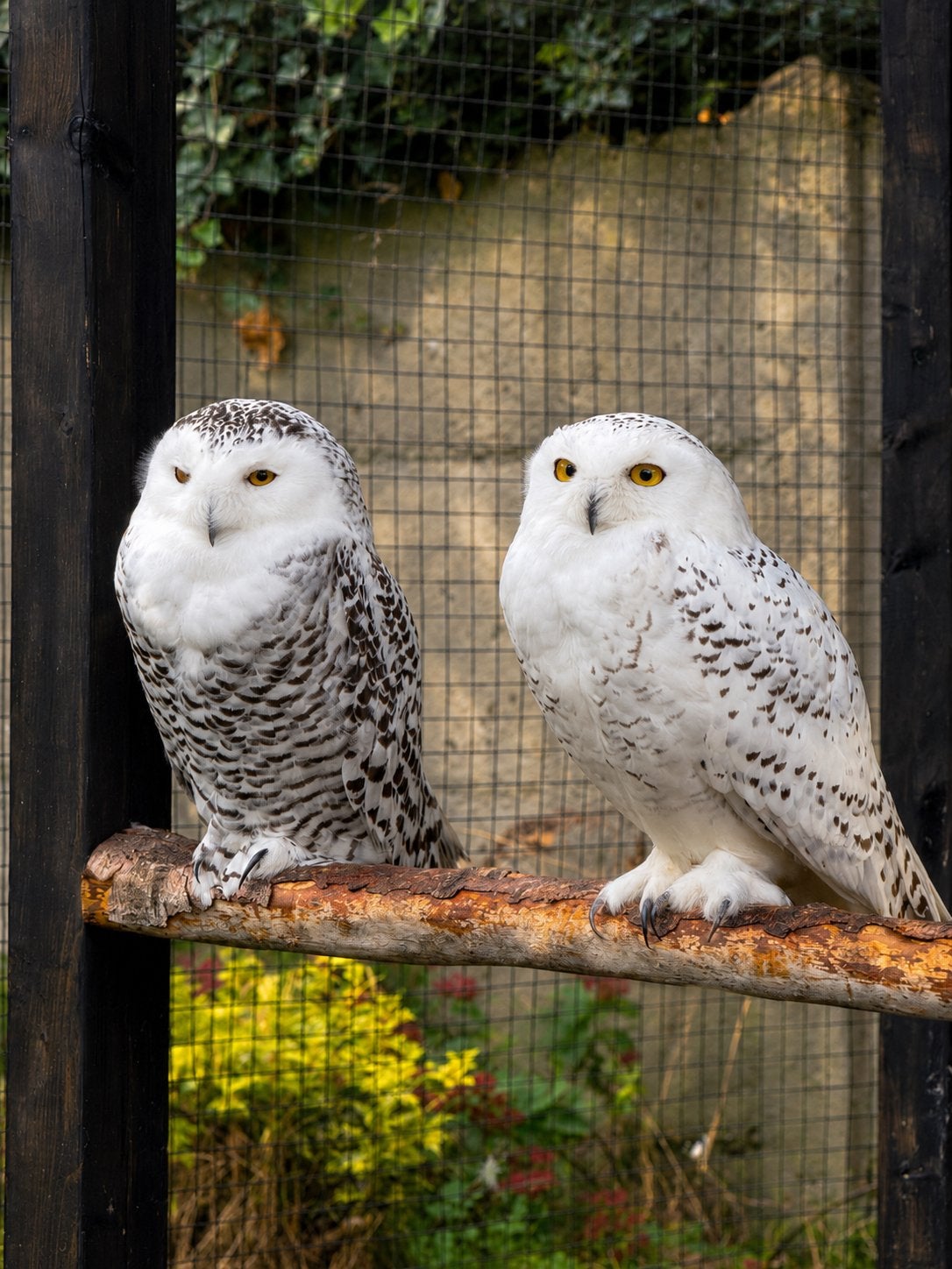 Koppel sneeuwuilen, Meerdere dieren, Roofvogel