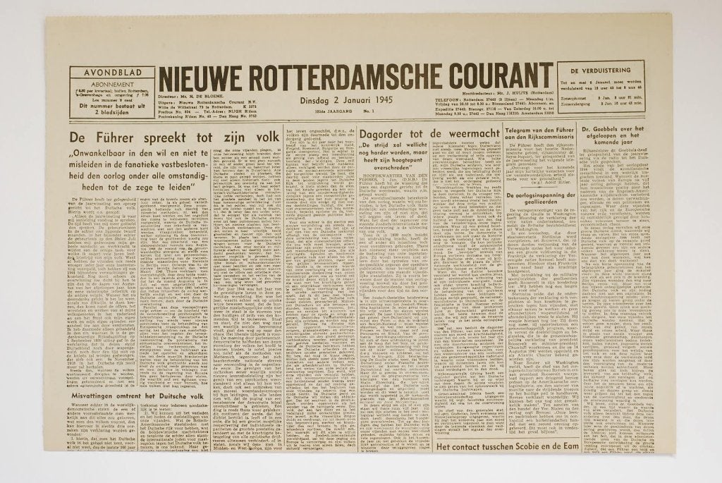 NRC - 2 januari 1945 - herdruk krant Tweede Wereldoorlog, Zo goed als nieuw, Verzenden, Amsterdam, Florence Uitgeverij