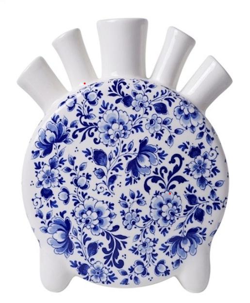 Nieuw, Heinen Delfts Blauw,  ronde tulpenvaas., Huis en Inrichting, Woonaccessoires | Vazen, Overige kleuren, Ophalen of Verzenden