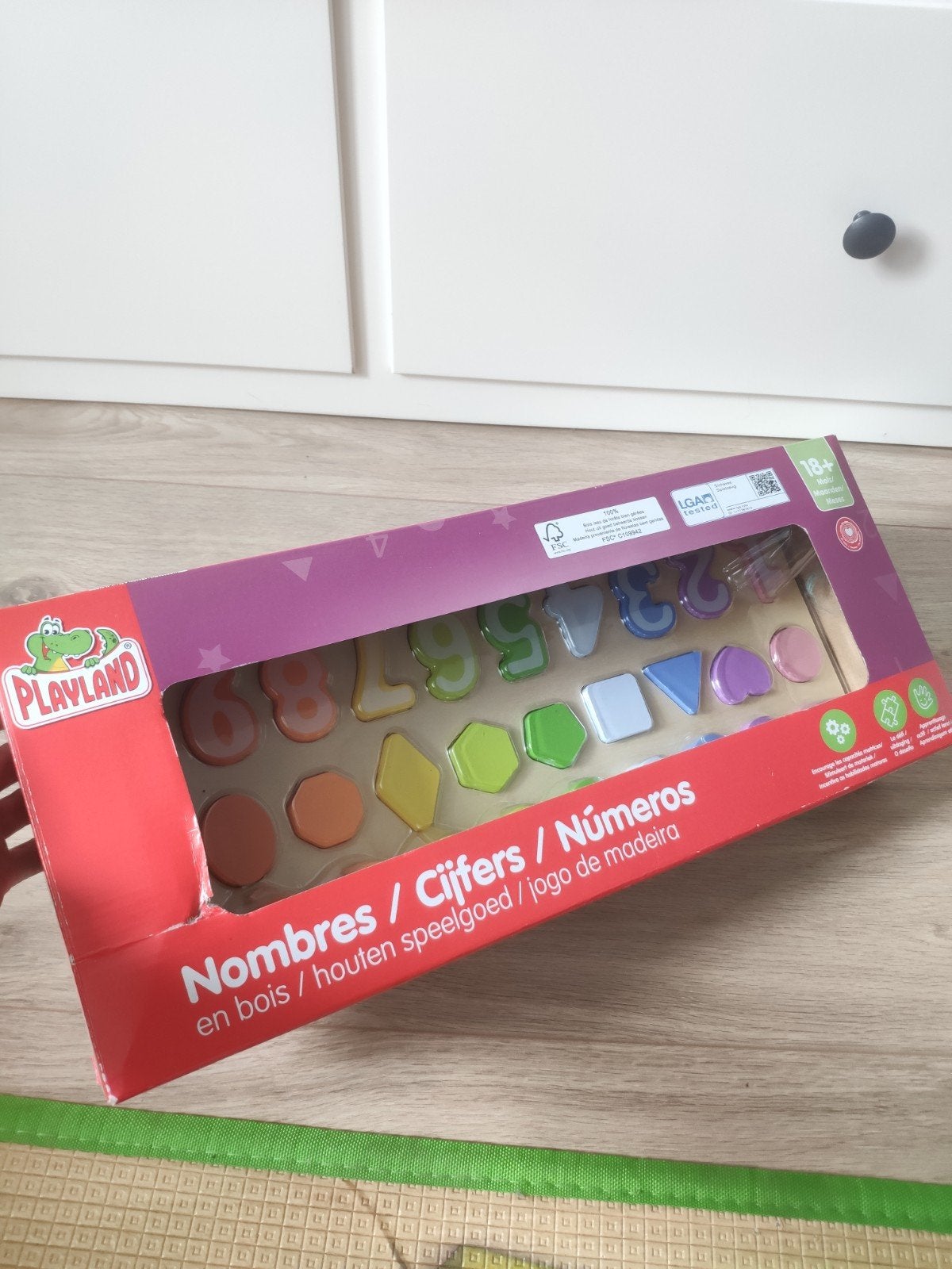 Playland houten speelgoed cijfers diverse kleuren educatief, Ophalen of Verzenden, Nieuw, Overige typen