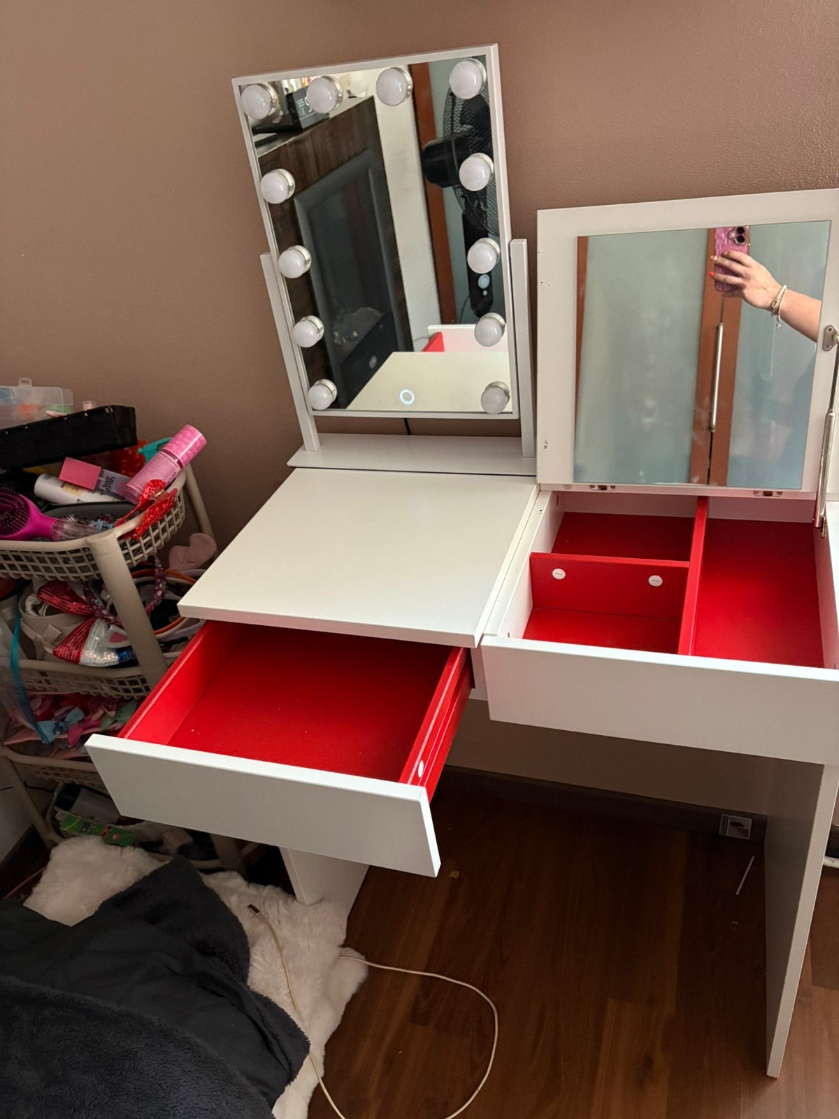 Ikea kaptafel met spiegel, Ophalen, Zo goed als nieuw, 50 tot 100 cm, Minder dan 100 cm