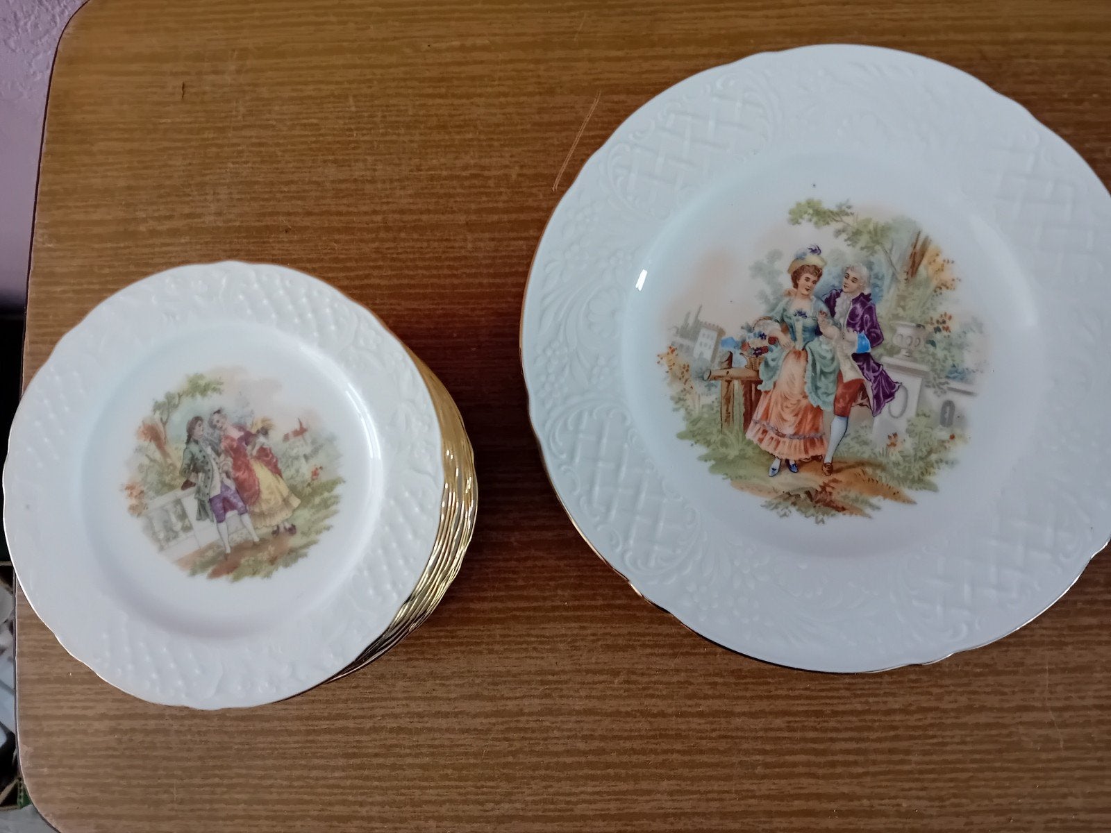 Antieke Schumann Arzberg Bavaria porseleinen borden, Ophalen of Verzenden