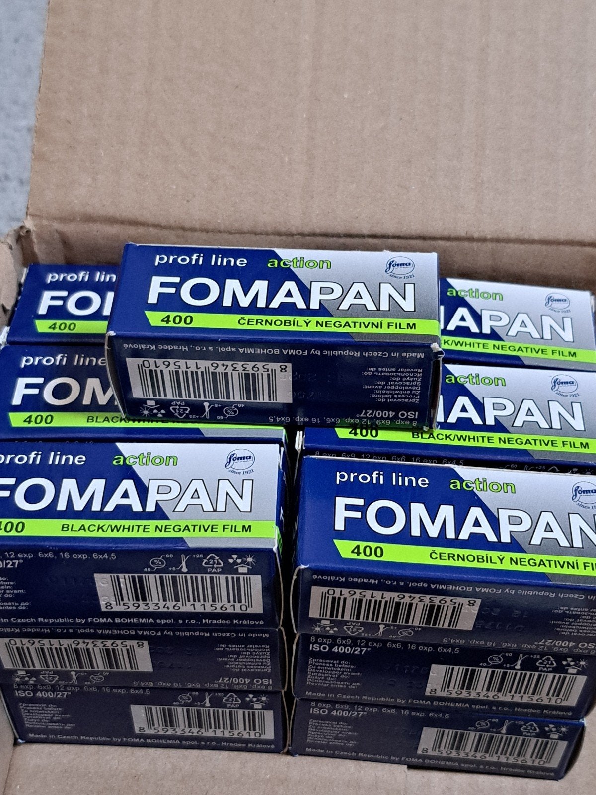 19x Fomapan 120mm 400ASA Zwart/Wit, Audio, Tv en Foto, Filmrollen, Verzenden, 35mm film