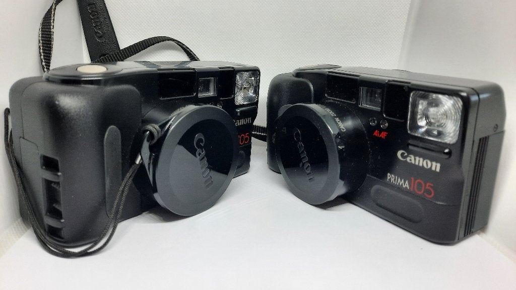 2x Canon Prima 105 Film Camera (reparatie / onderdelen), Ophalen of Verzenden, Niet werkend, Compact, Canon