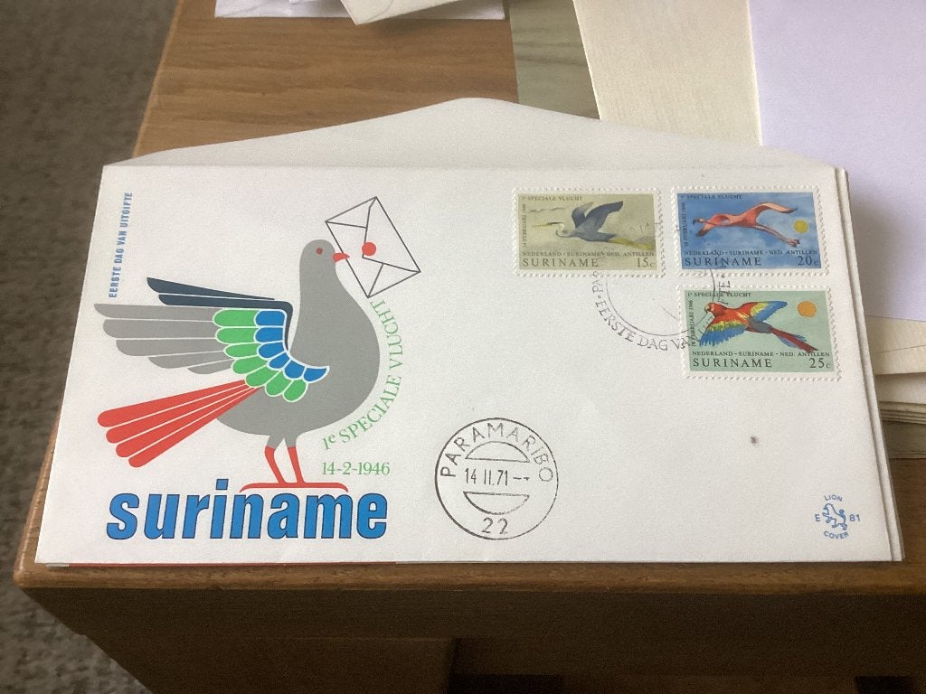 No4779 Suriname E81 Heb ook Nederland jaargangen fdc 1963, Ophalen of Verzenden, Onbeschreven, Rest van de wereld