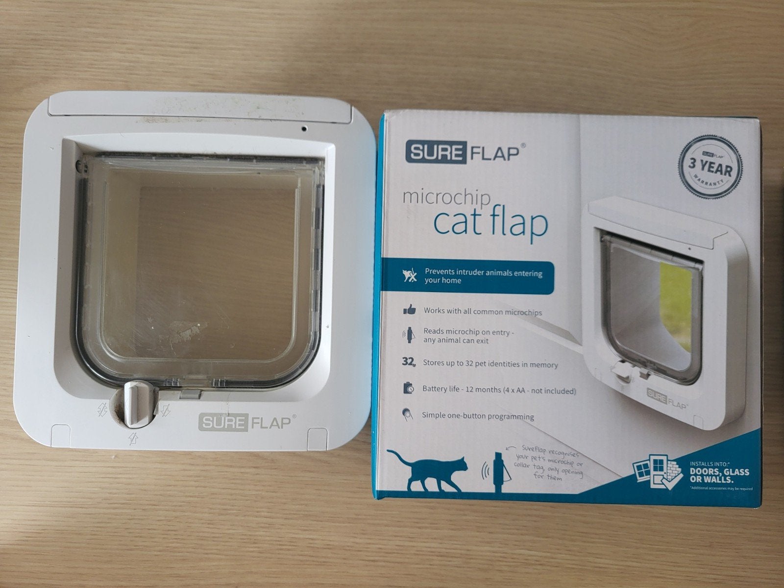 Sureflap microchip kattenluik, Ophalen of Verzenden, Gebruikt