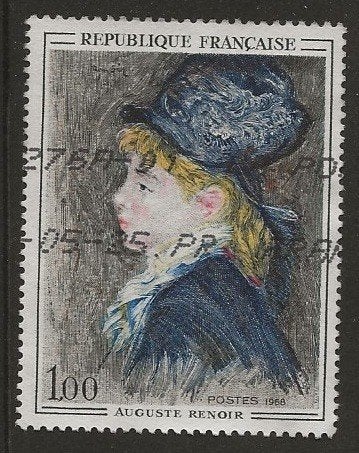 Frankrijk 104, schilderij Renoir, Verzenden, Gestempeld