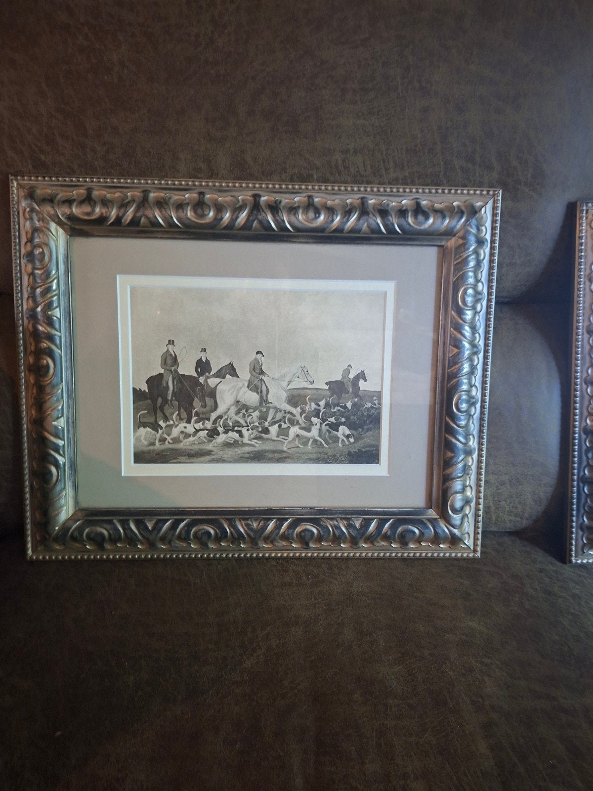 Set van 4 ingelijste jachttaferelen, gravures, Antiek en Kunst, Ingelijst, 1800 - 1899, Ophalen of Verzenden, Gravure