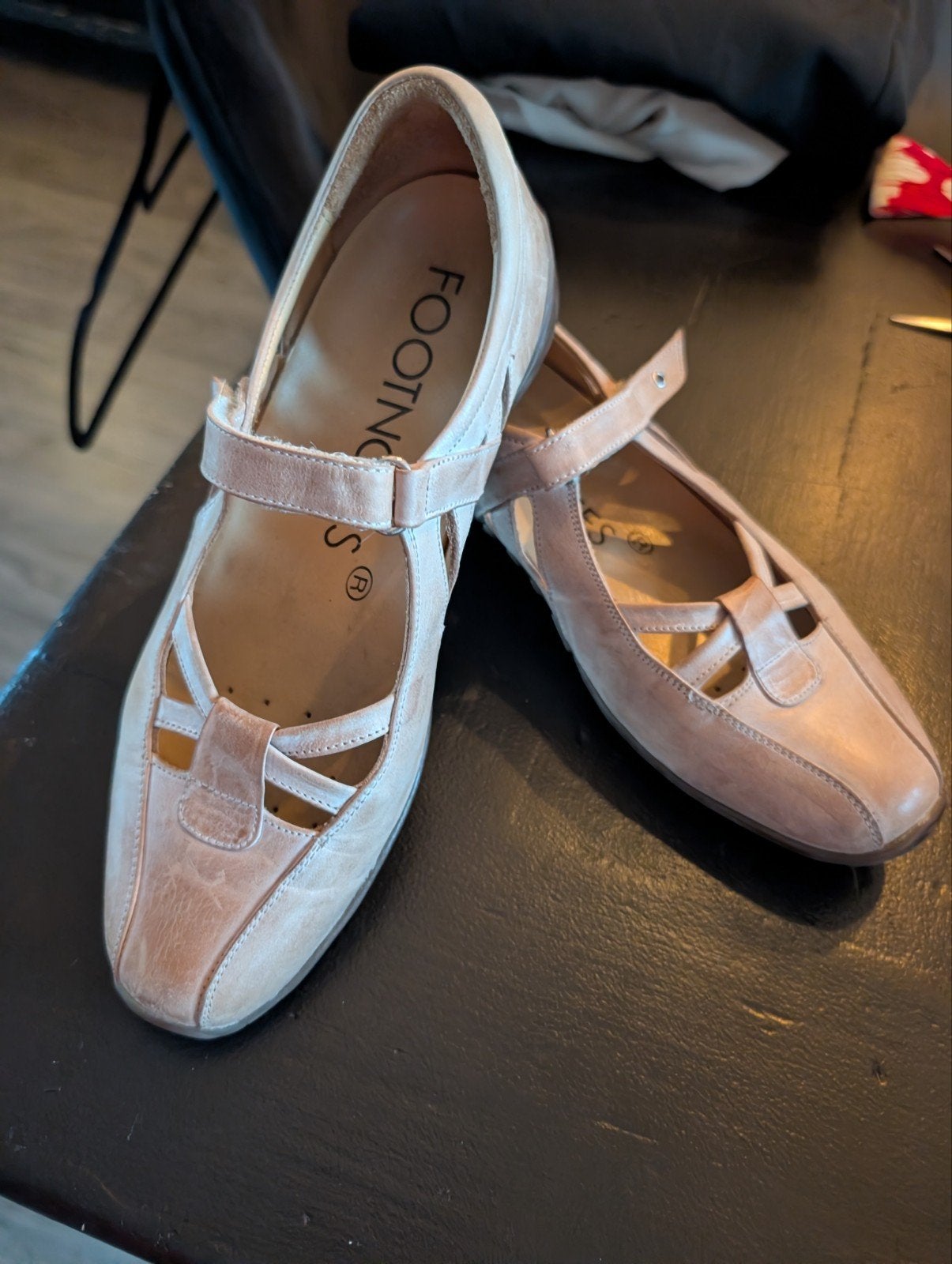 Footnotes Ballerina's/Instappers - Maat 38.5, Kleding | Dames, Schoenen, Zo goed als nieuw, Ballerina's, Beige, Ophalen of Verzenden