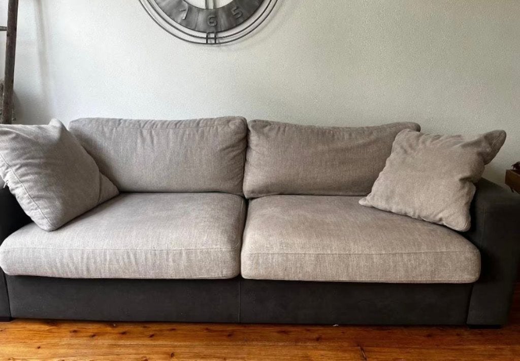 Comfortabele 2,5-zits stoffen bank, goed voor 2e ronde, Ophalen, Gebruikt, Tweepersoons, 75 tot 100 cm