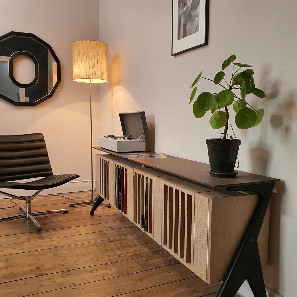 Vintage dressoir audiomeubel vinyl kast, Huis en Inrichting, Kasten | Wandmeubels, Ophalen