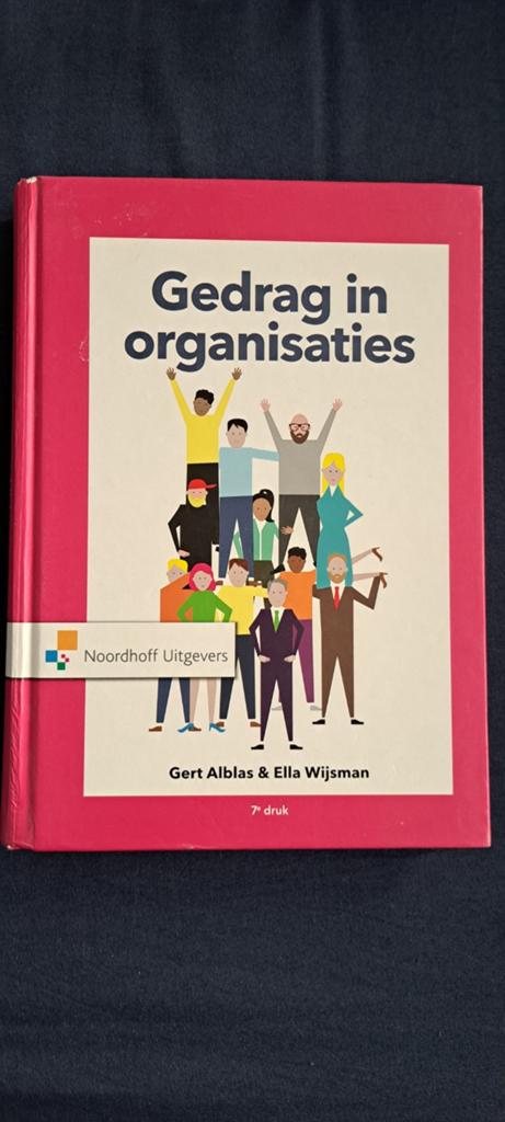 Gedrag in organisaties - 7e druk - Noordhoff, Boeken, Zo goed als nieuw, Gamma, Gert Alblas & Ella Wijsman, HBO