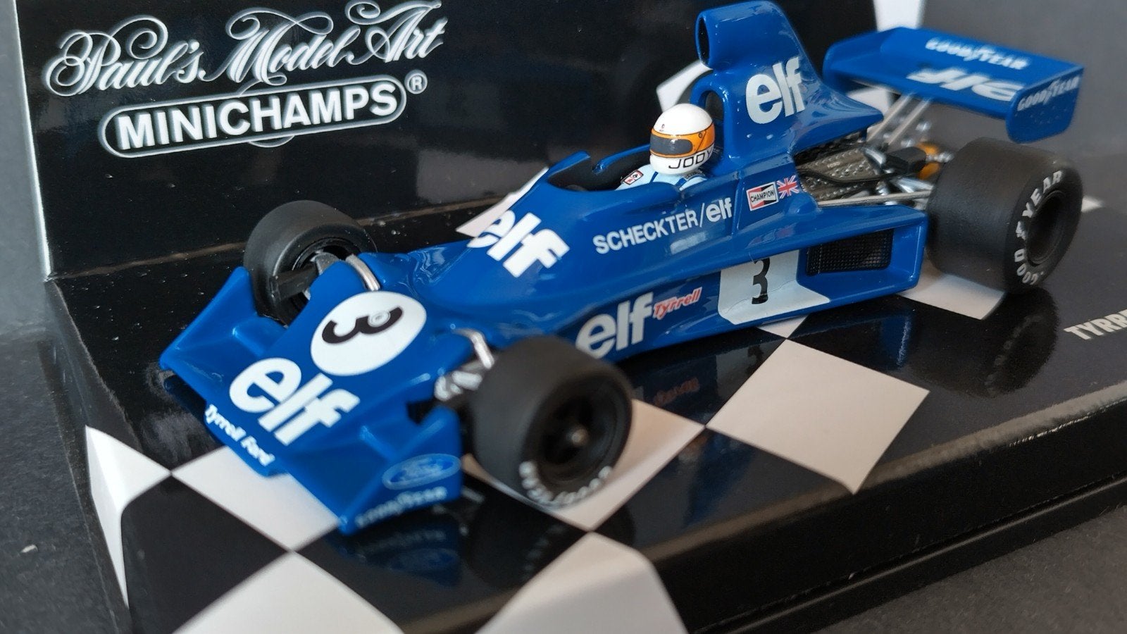 Tyrrell Ford 007 Jody Scheckter 1975 1:43 Minichamps Pol, Auto, Verzenden, ., Nieuw