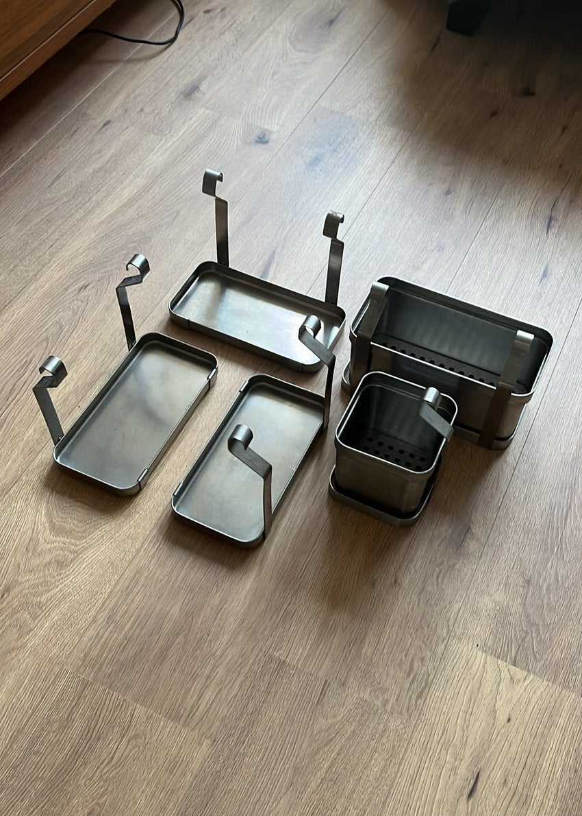 IKEA Grundtal RVS containers & plateaus, Huis en Inrichting, Keuken | Keukenelementen, Ophalen, Minder dan 50 cm, Gebruikt, Minder dan 25 cm