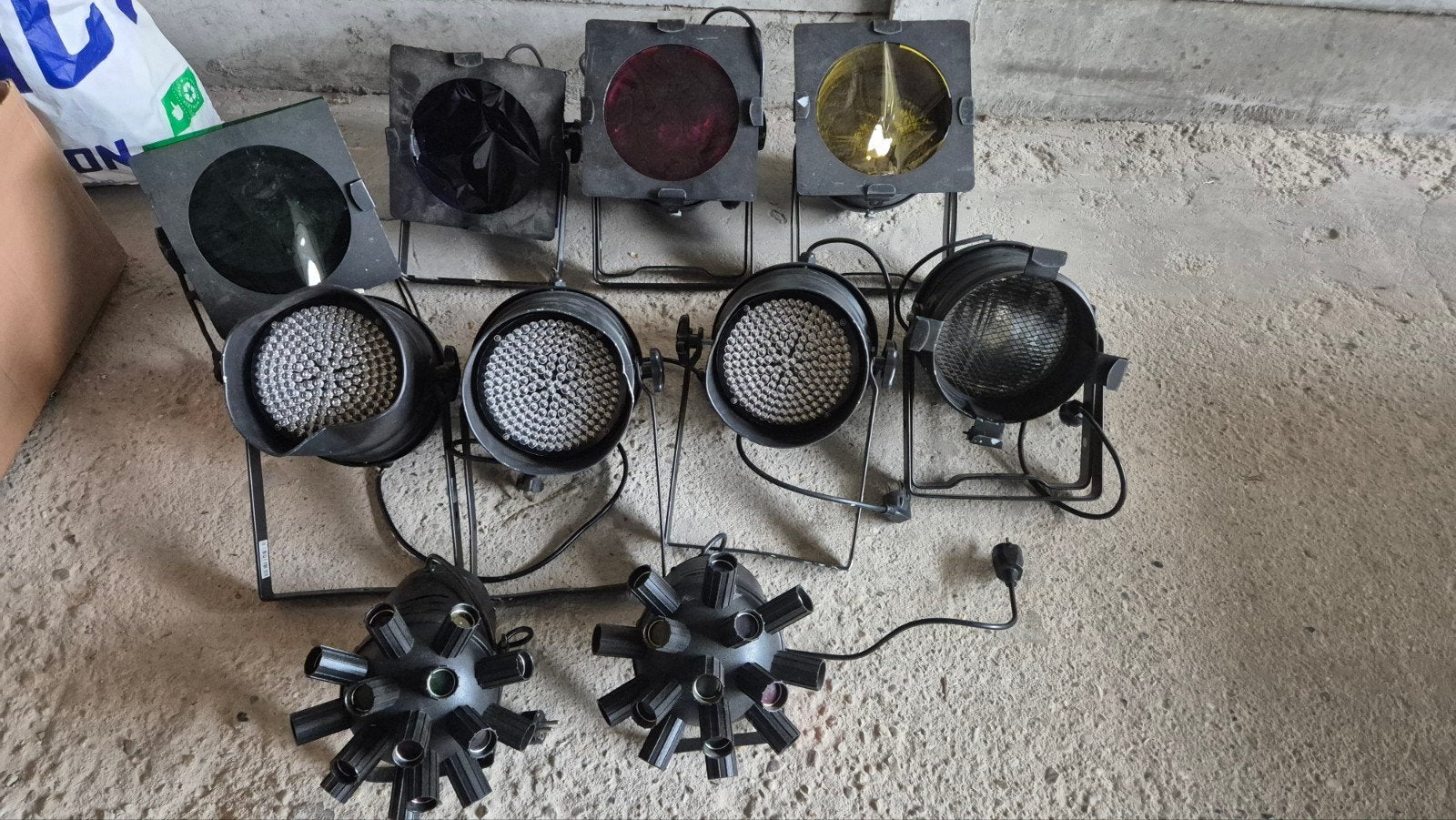 Partij disco lampen en parren, Muziek en Instrumenten, Licht en Laser, Ophalen, Gebruikt, Licht, Kleur