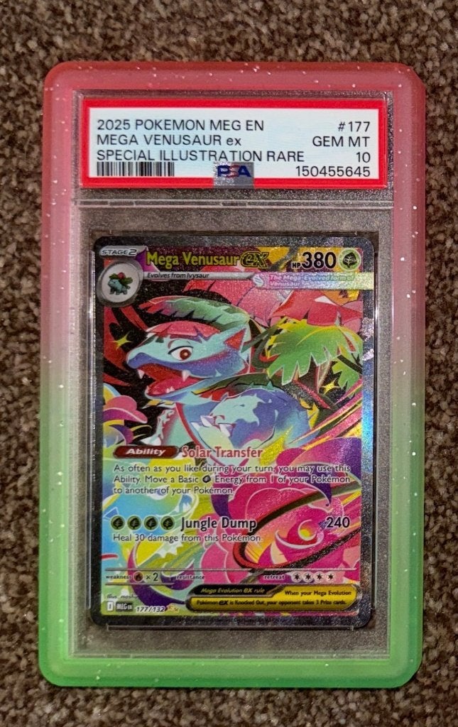 Mega Venusaur ex #177 PSA 10, Ophalen of Verzenden, Nieuw, Losse kaart