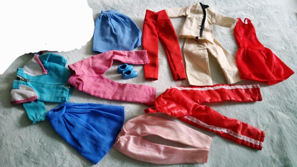 Vintage Barbie Sindy Fleur Tienerpop outfit schoenen kleding, Ophalen of Verzenden, Zo goed als nieuw, Fashion Doll