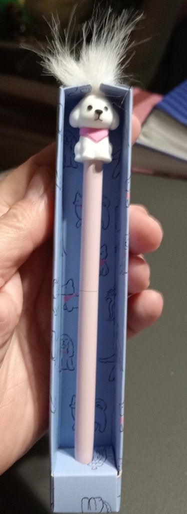 ROZE BALPEN MET HONDJE EROP MET WITTE HAARTJES, Diversen, Schrijfwaren, Ophalen of Verzenden, Nieuw