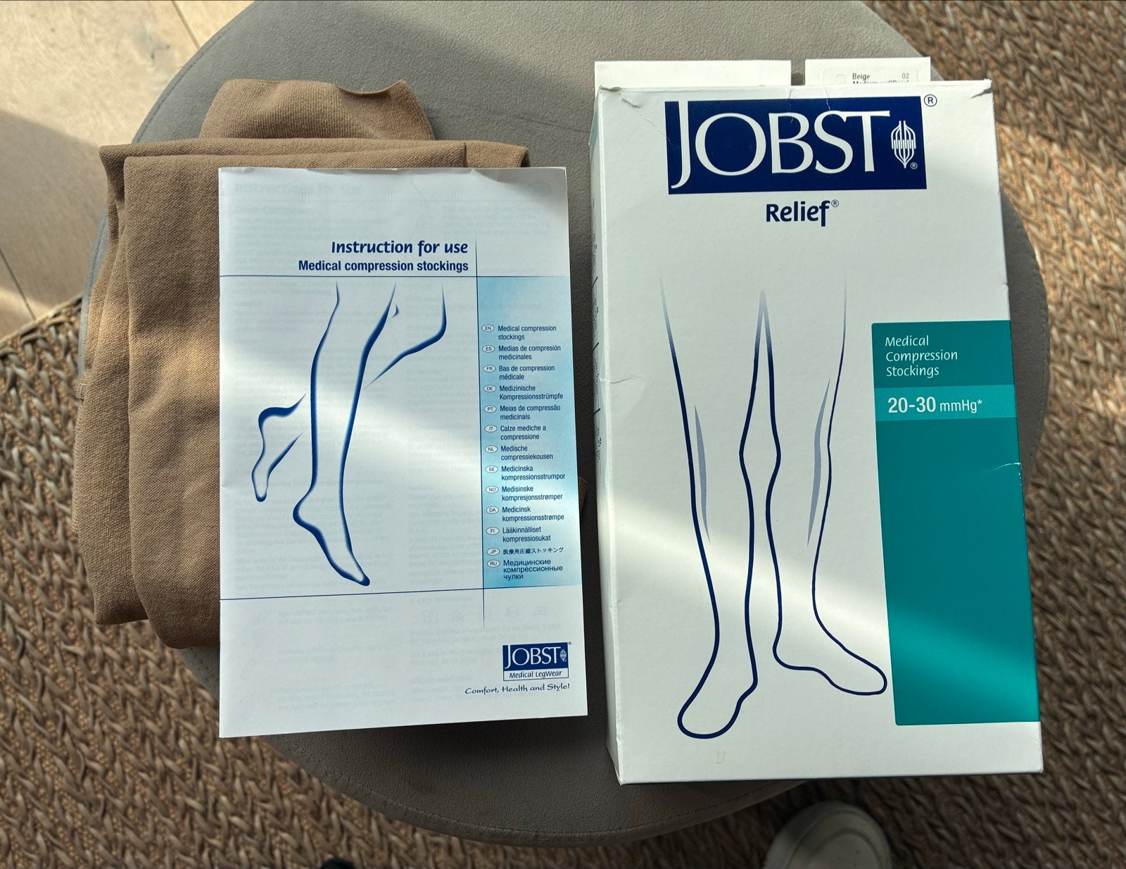 JOBST Relief Medische Compressiekousen 20-30 mmHg Beige, Ophalen of Verzenden, Nieuw, Overige typen