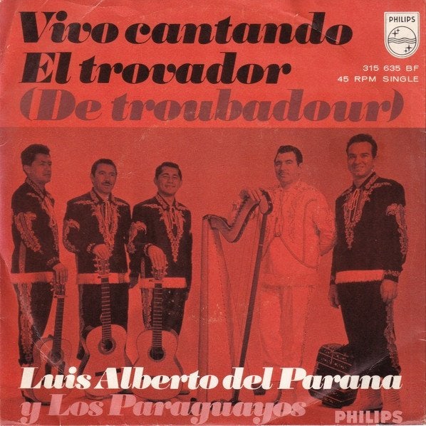 Luis Alberto Del Parana - Vivo Cantando (Single), Latin en Salsa, Gebruikt, 7 inch, Overige typen