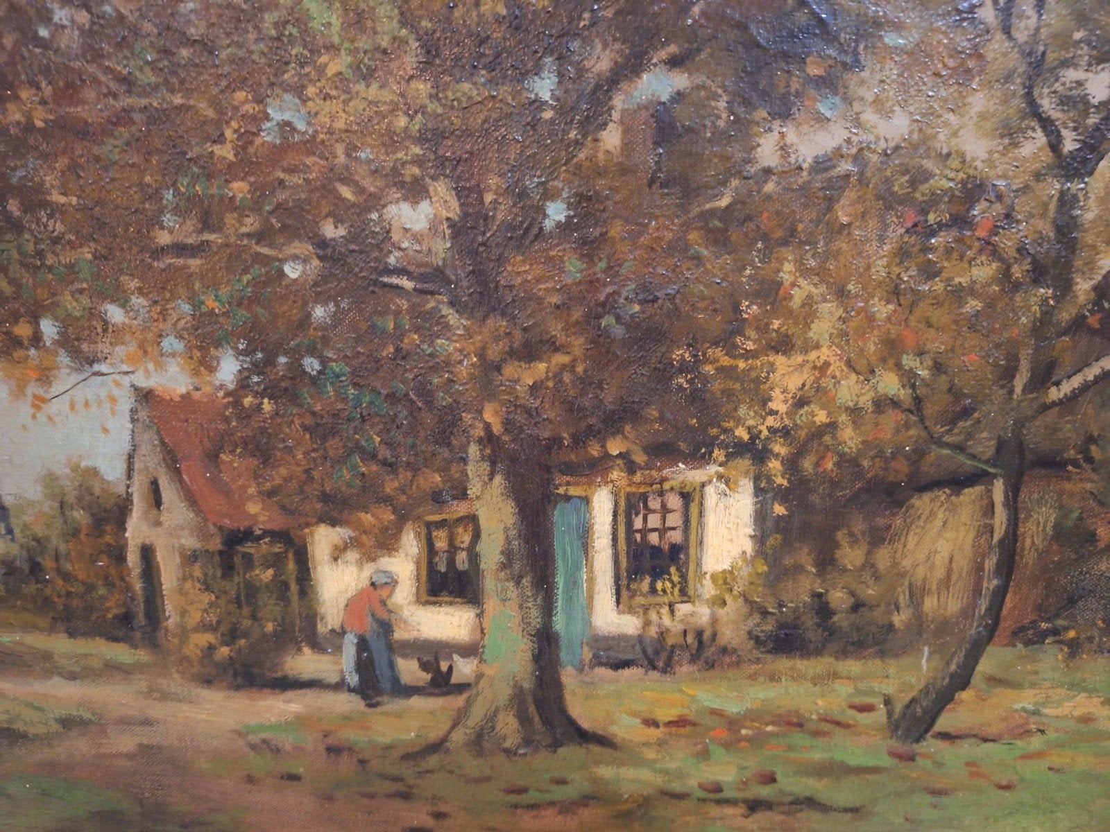 Larense School boerderij door Neijhuis, Nederlandse school, Doek, Ophalen of Verzenden, Landschap