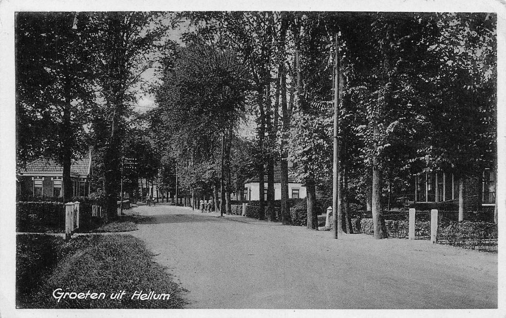 AZ830 Hellum bij Siddeburen Schildwolde Groningen 1935, Verzamelen, Verzenden, 1920 tot 1940, Gelopen, Groningen