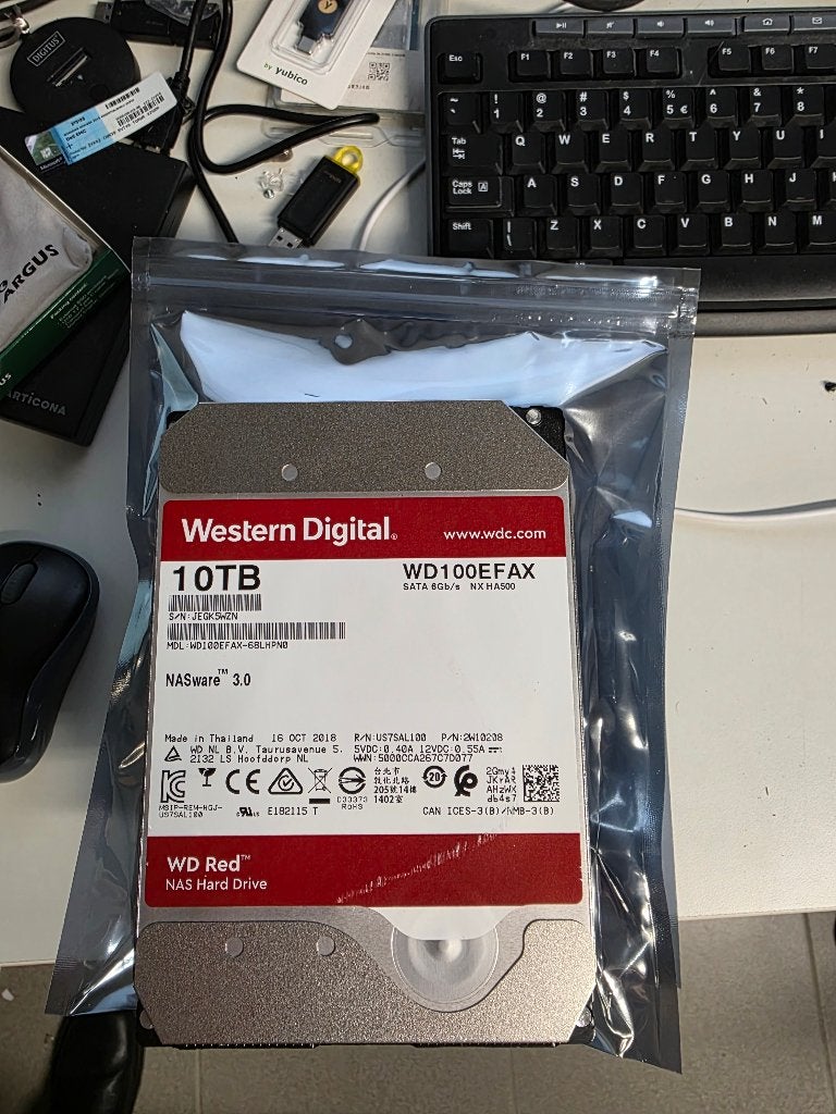 6x WD Red 10TB, Computers en Software, Harde schijven, Intern, Zo goed als nieuw, 10TB, SATA