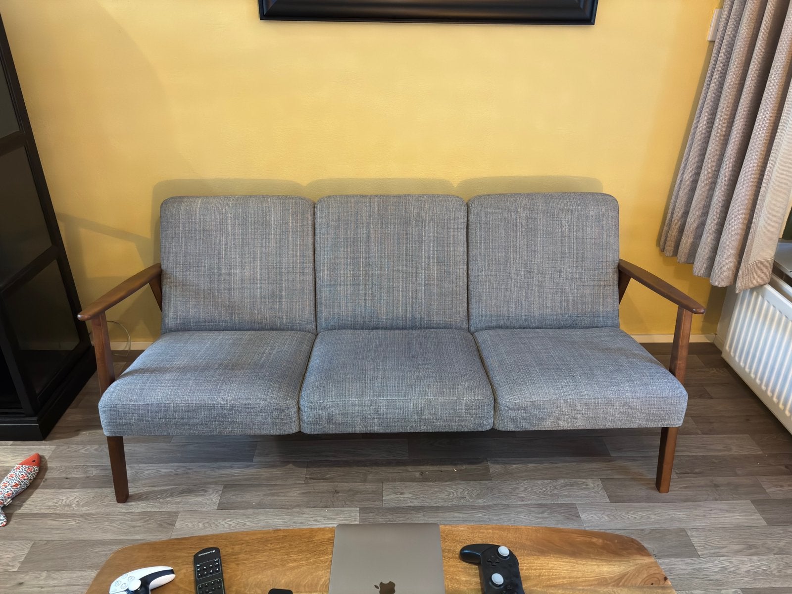 Ikea ekenaset 3 zits bank origineel sunda grijs, Ophalen, Gebruikt, Mid century  / Vintage, Driepersoons