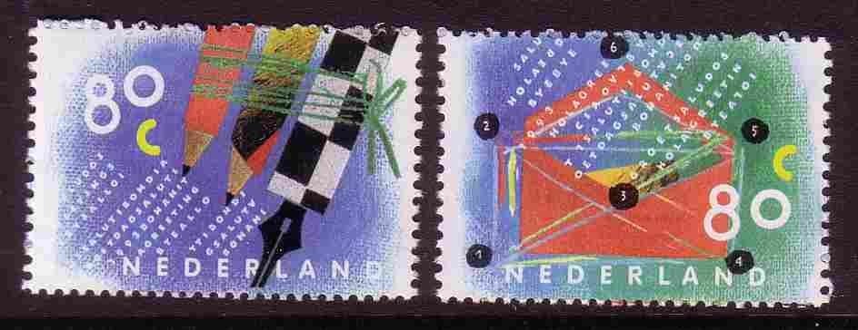 Nederland 1993 1571/1572a Tien voor uw brieven, Postfris, Ophalen of Verzenden, Na 1940, Postfris