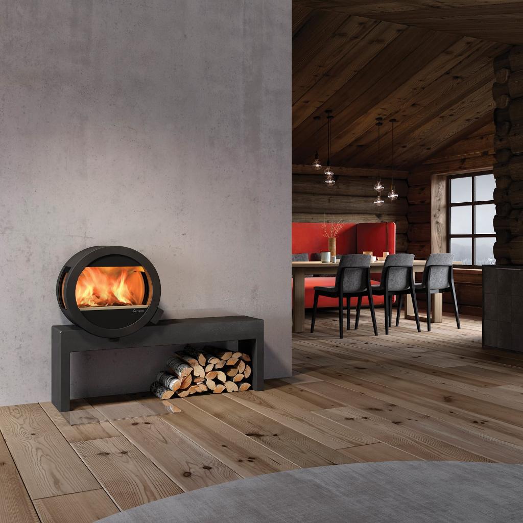Nordpeis Me Bench (showroommodel) nieuw, hout, haard, kachel, Huis en Inrichting, Kachels, Ophalen of Verzenden, Vrijstaand, Hout