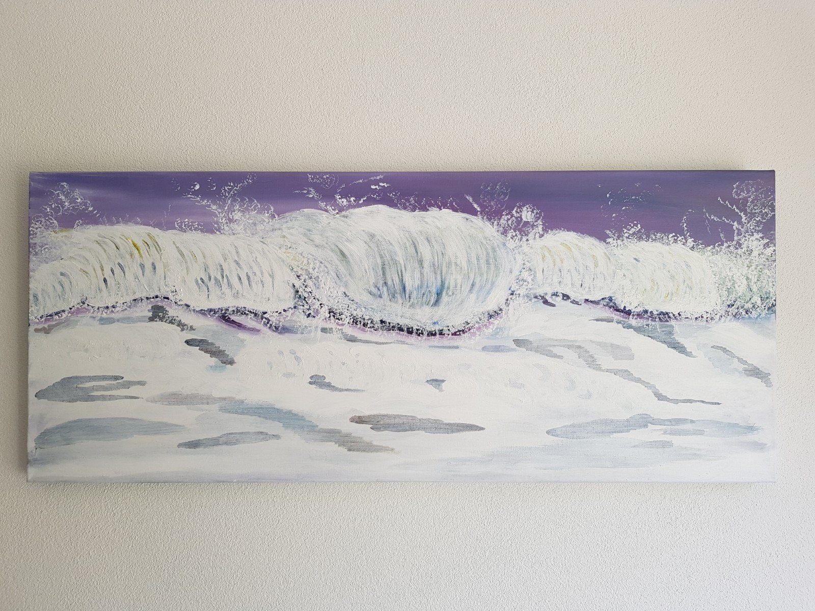 Schilderij SEA WAVES 120x60, Ophalen, Textiel, Acrylverf