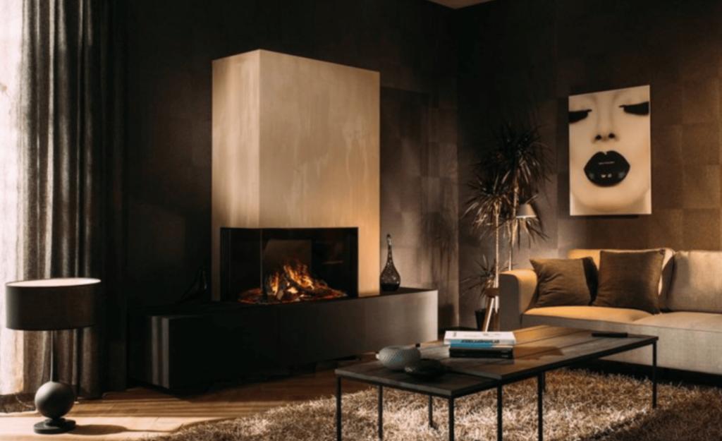 Elektrische haard Faber E-Matrix 800/500ll linker hoek, Ophalen, Zo goed als nieuw, Inbouwhaard, Elektrische haard