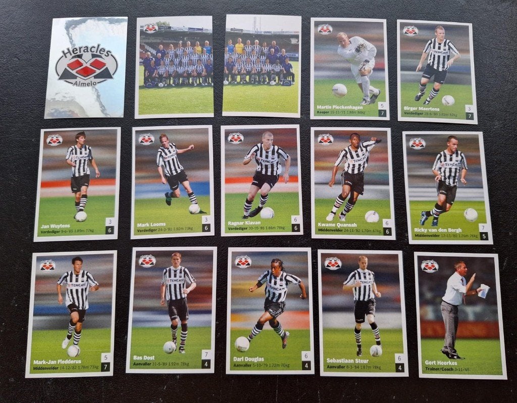 Complete set stickers Heracles Almelo 2008-09, Ophalen of Verzenden, Zo goed als nieuw, Overige binnenlandse clubs, Poster, Plaatje of Sticker