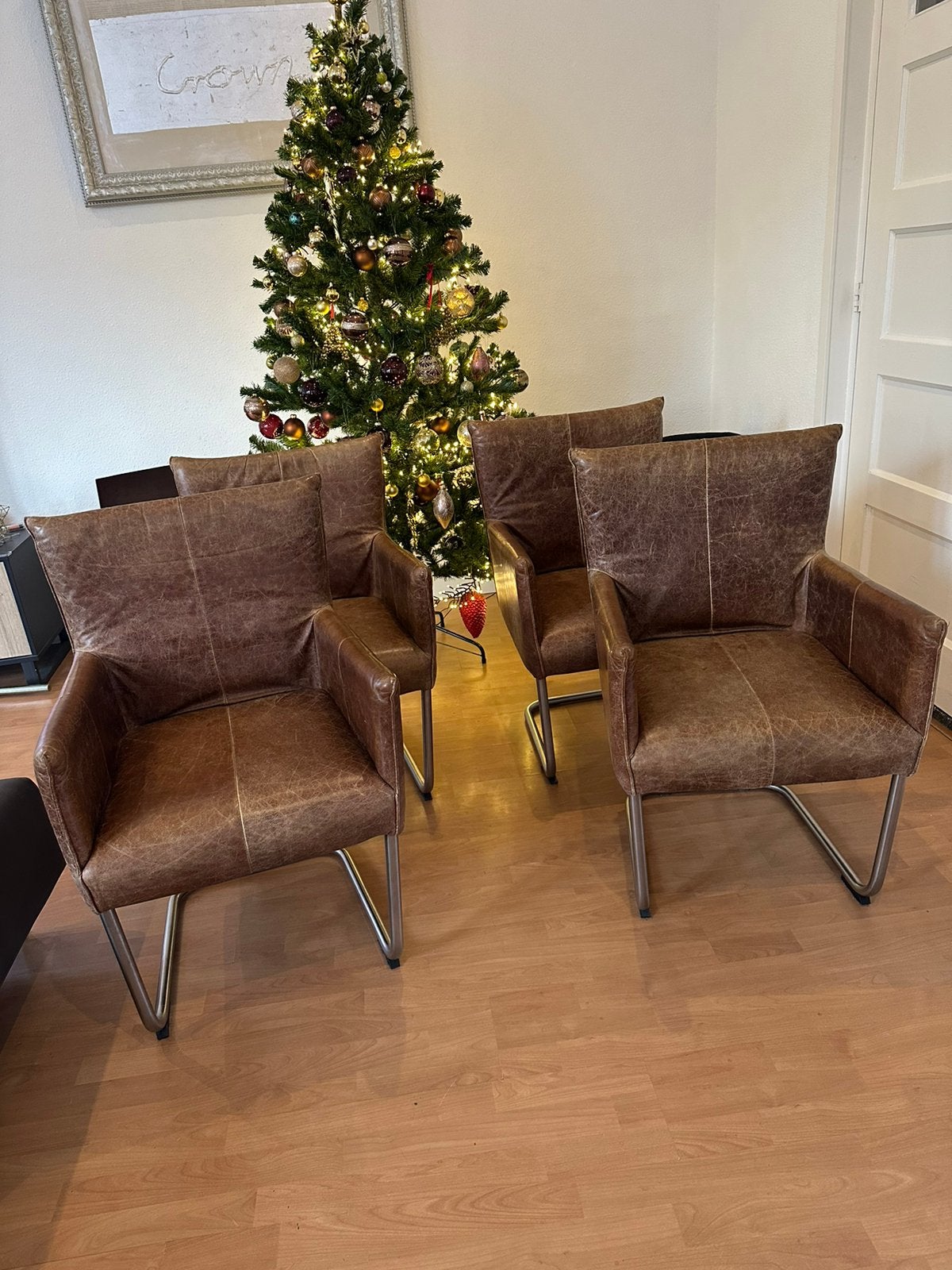 Cognac kleur design eetkamer stoelen stoel Yess Z.G.A.N, 2871SK, Bruin, Verzenden, Design