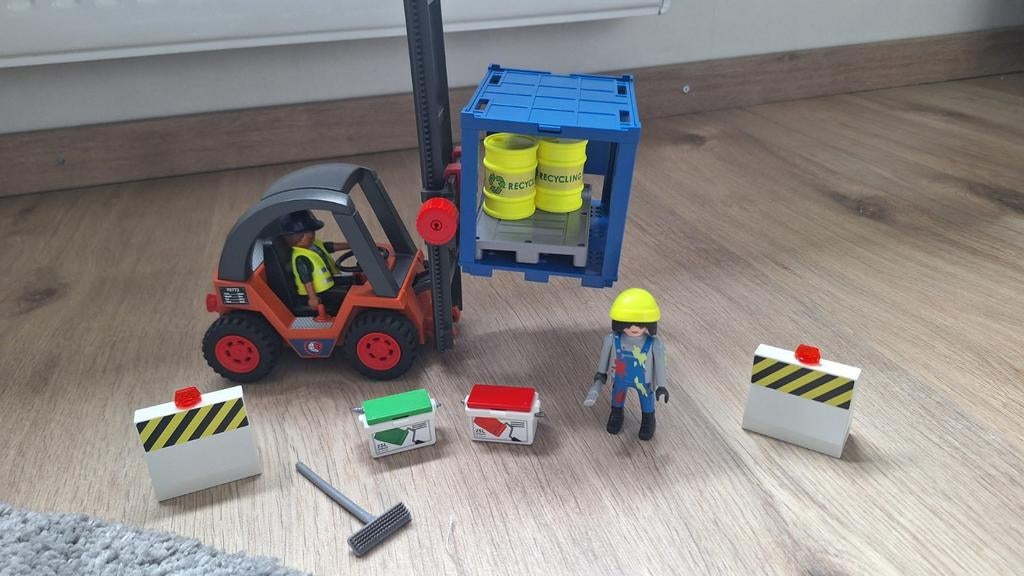 Playmobil 70772 Vorkheftruck met Container en Figuren, Ophalen of Verzenden