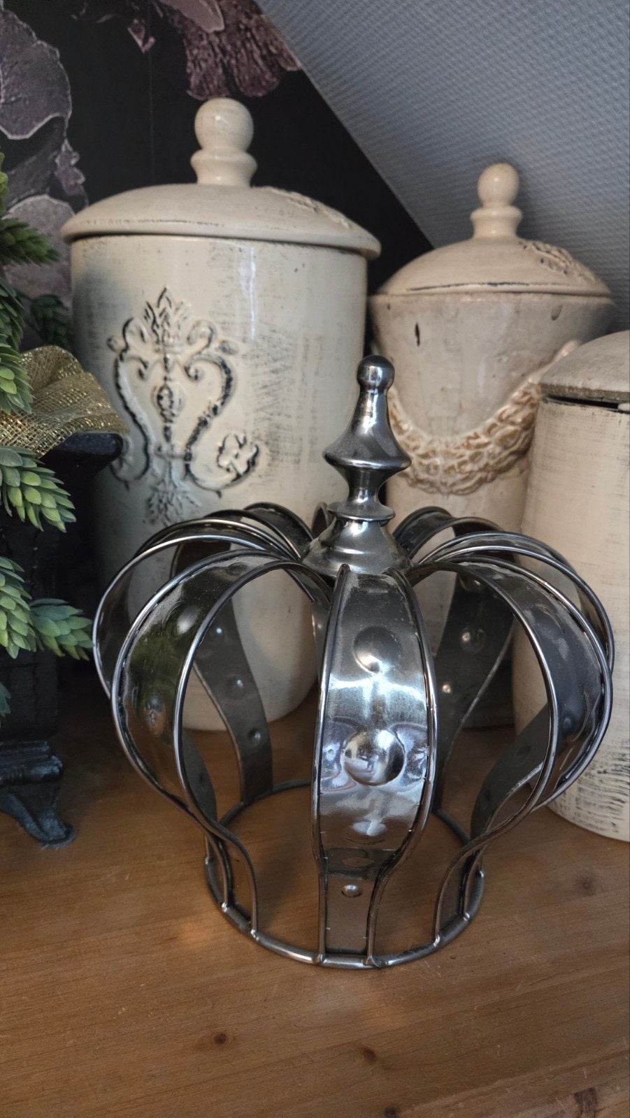 Metalen Kroon Brocante Decoratie, Ophalen of Verzenden