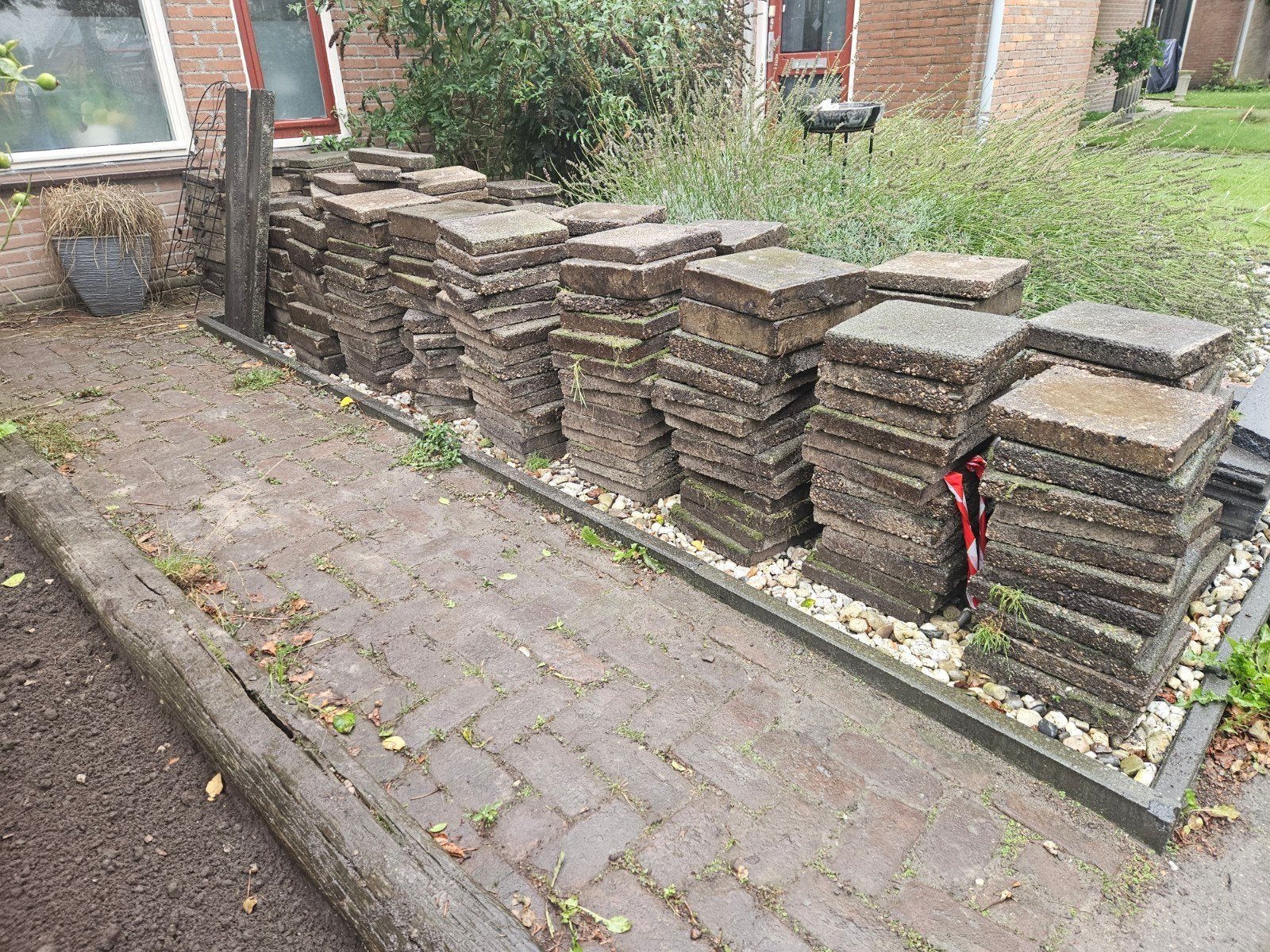 30 x 30 tegels, Ophalen, Gebruikt, Beton, Terrastegels