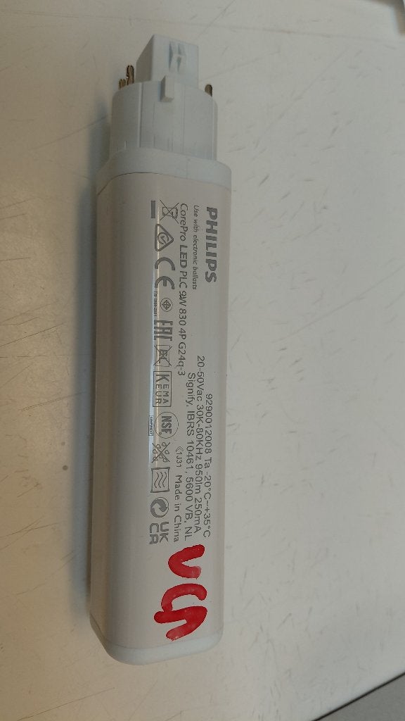 Philips CorePro Led PLC 4p 9W 950lumen, Philips, 60 watt of meer, Overige typen, Ophalen of Verzenden