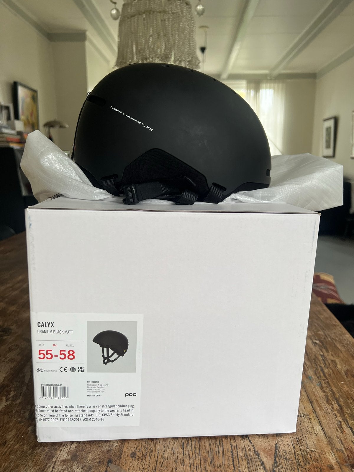 POC Calyx Uranium Black Matt Skihelm - Maat 55-58, Sport en Fitness, Overige merken, Overige typen, Nieuw, Ophalen of Verzenden