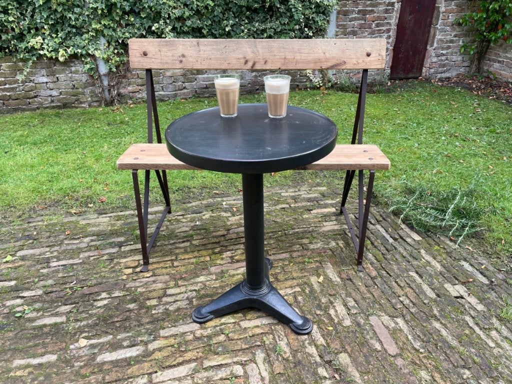 Bistrotafel Tuintafel rond Tolix jaren 50 Frans, Ophalen
