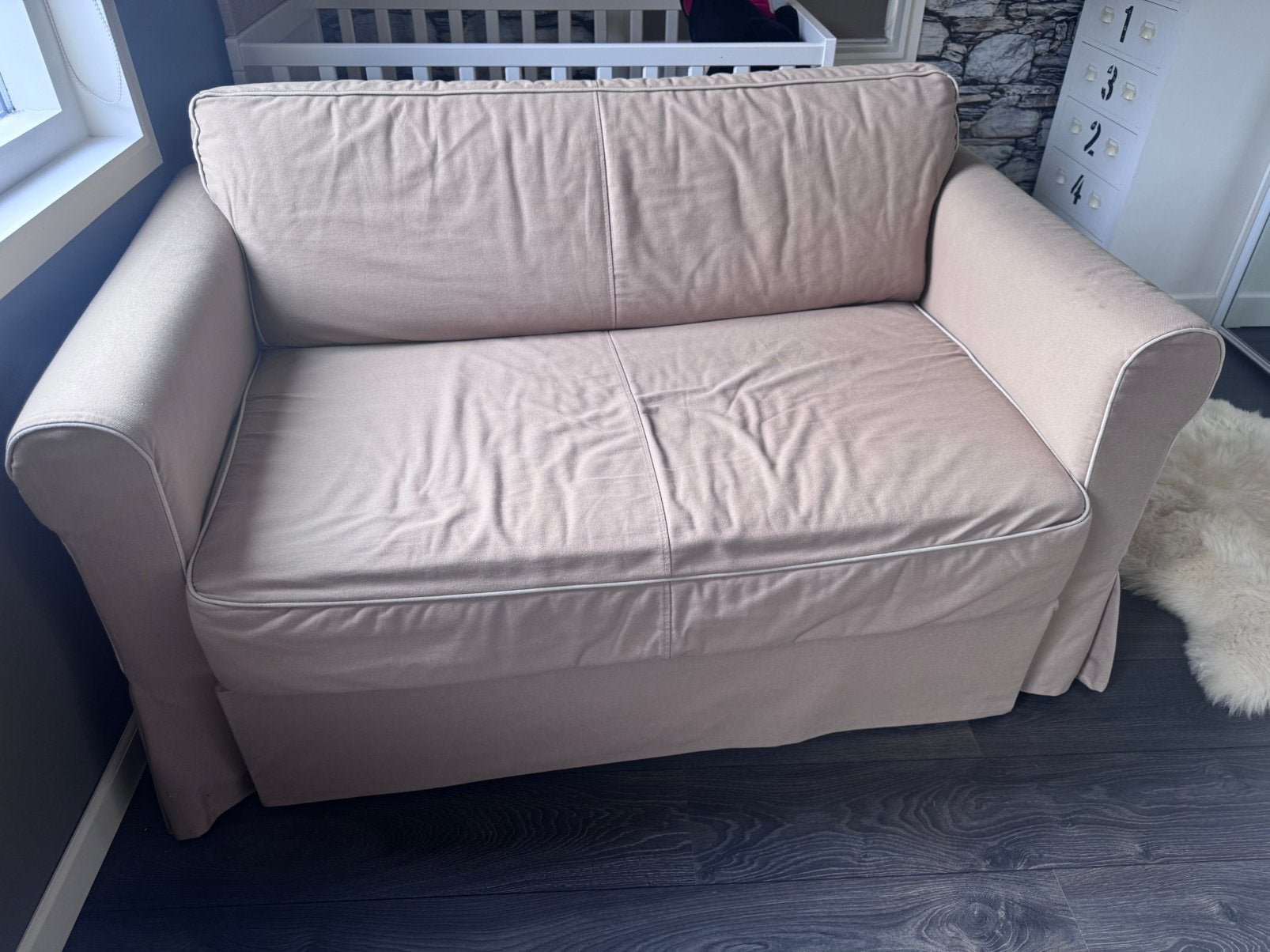Ikea slaapbank, Ophalen, Zo goed als nieuw, Tweepersoons, Minder dan 150 cm