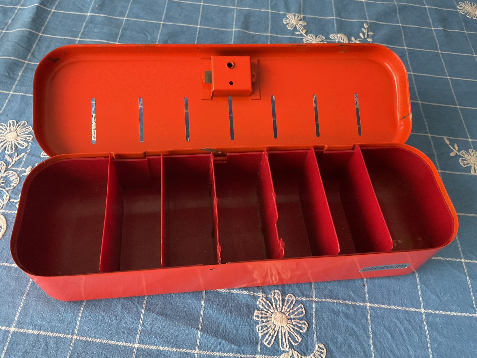 Vintage Brabantia geldkistje, Ophalen, Vintage, Gebruikt, Oranje